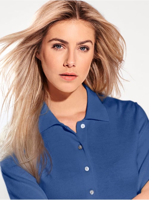 Pull Polo Style Polo Classique Avec Patte De Boutonnage Et Boutons - Taille Standard - helline - Kiabi