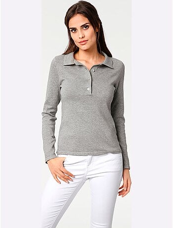 Pull Polo Style Polo Classique Avec Patte De Boutonnage Et Boutons - Taille Standard - Helline