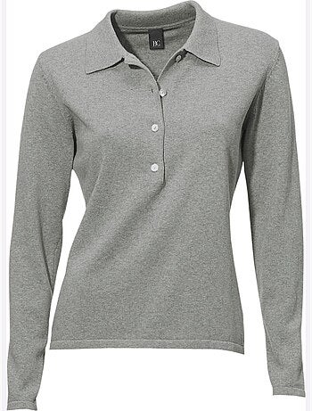Pull Polo Style Polo Classique Avec Patte De Boutonnage Et Boutons - Taille Standard - Helline