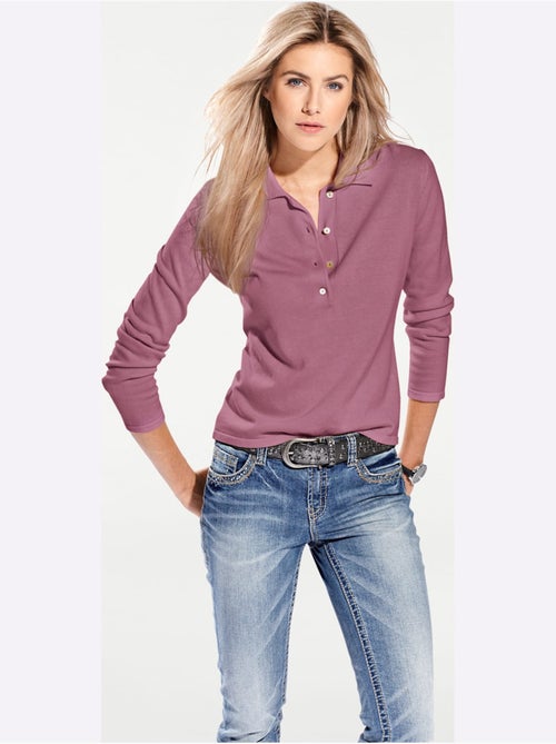 Pull Polo Style Polo Classique Avec Patte De Boutonnage Et Boutons - Taille Standard - helline - Kiabi