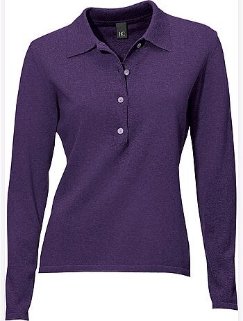 Pull Polo Style Polo Classique Avec Patte De Boutonnage Et Boutons - Taille Standard - Helline