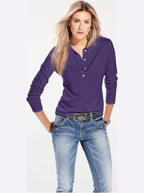 Pull Polo Style Polo Classique Avec Patte De Boutonnage Et Boutons - Taille Standard - helline - Kiabi