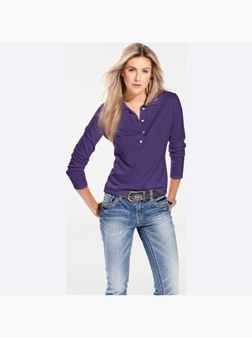 Pull Polo Style Polo Classique Avec Patte De Boutonnage Et Boutons - Taille Standard - helline - Kiabi