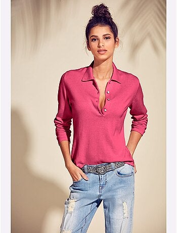 Pull Polo Style Polo Classique Avec Patte De Boutonnage Et Boutons - Taille Standard - Helline