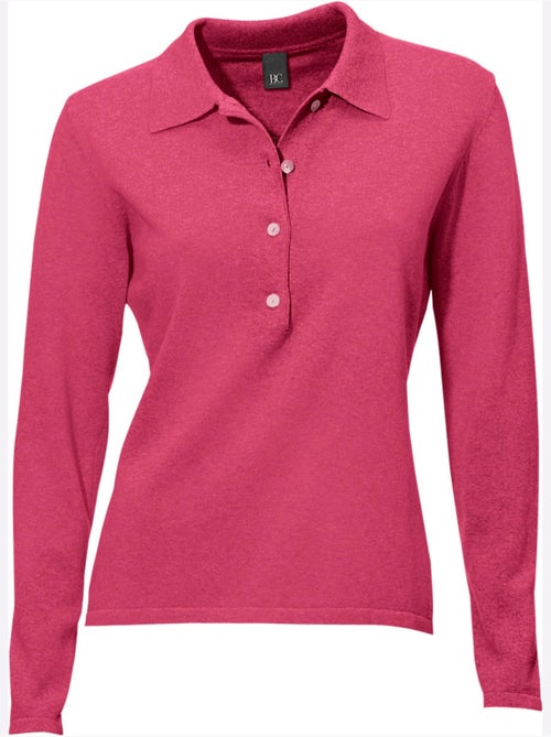Pull Polo Style Polo Classique Avec Patte De Boutonnage Et Boutons - Taille Standard - helline - Kiabi