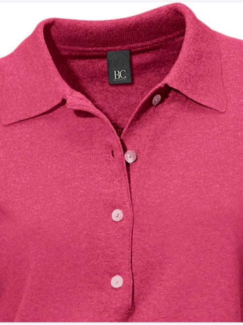 Pull Polo Style Polo Classique Avec Patte De Boutonnage Et Boutons - Taille Standard - helline - Kiabi