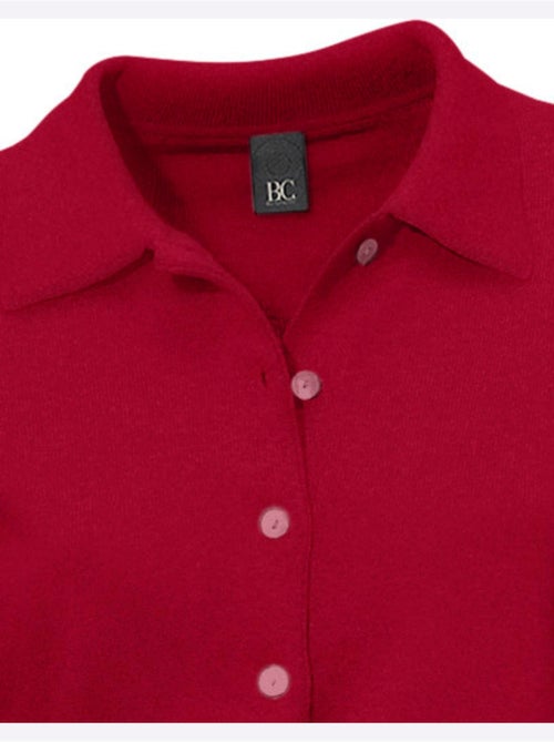 Pull Polo Style Polo Classique Avec Patte De Boutonnage Et Boutons - Taille Standard - helline - Kiabi