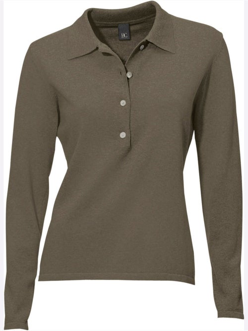 Pull Polo Style Polo Classique Avec Patte De Boutonnage Et Boutons - Taille Standard - helline - Kiabi