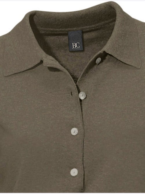 Pull Polo Style Polo Classique Avec Patte De Boutonnage Et Boutons - Taille Standard - helline - Kiabi