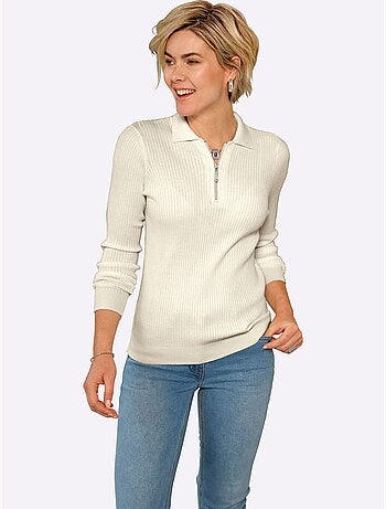 Pull Polo Viscose Douce Et Fluide - Taille Standard - Witt
