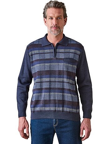 Pull polo zippé homme - DAXON
