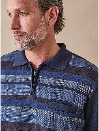 Pull polo zippé homme - DAXON