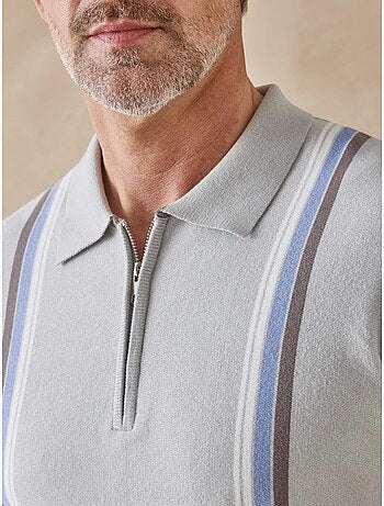 Pull polo zippé homme - DAXON