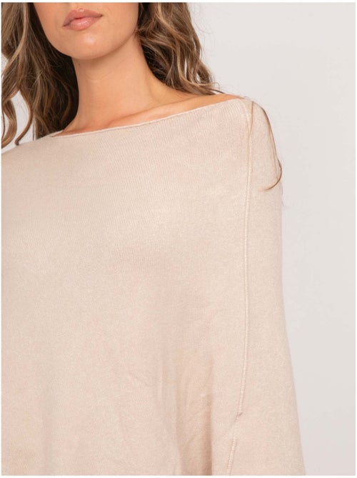 Pull poncho asymétrique maille fine kuvene - Kiabi Pull poncho asymétrique maille fine kuvene - Kiabi