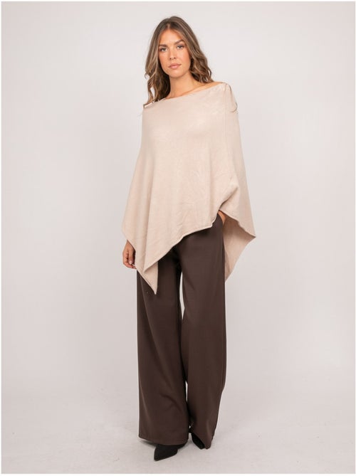 Pull poncho asymétrique maille fine kuvene - Kiabi Pull poncho asymétrique maille fine kuvene - Kiabi