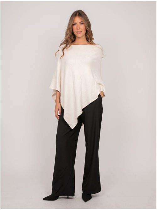 Pull poncho asymétrique maille fine kuvene - Kiabi Pull poncho asymétrique maille fine kuvene - Kiabi