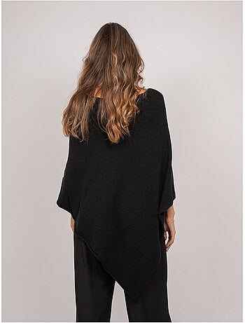 Pull poncho asymétrique maille fine kuvene