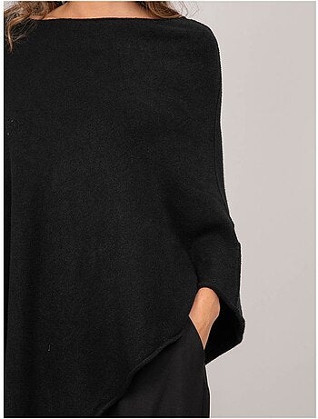 Pull poncho asymétrique maille fine kuvene