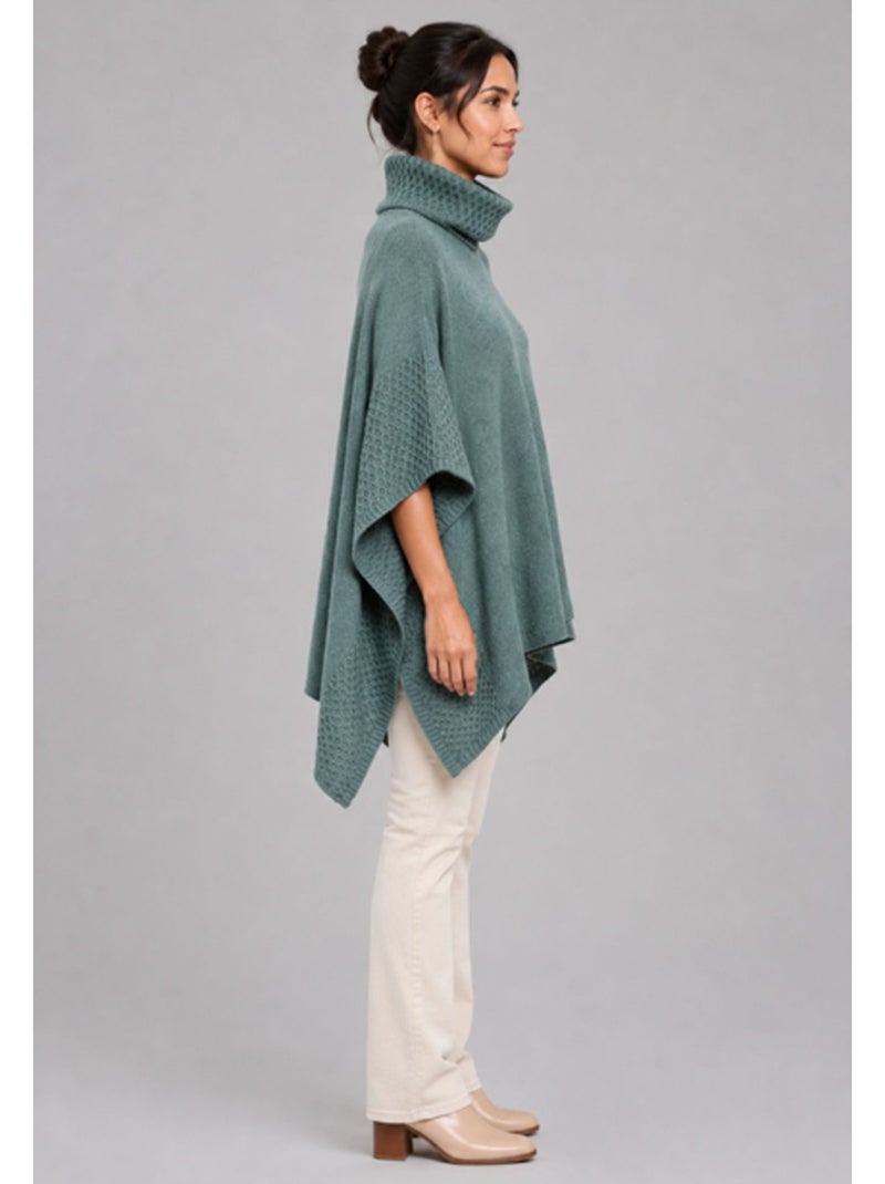 Pull poncho kebello Vert - Kiabi