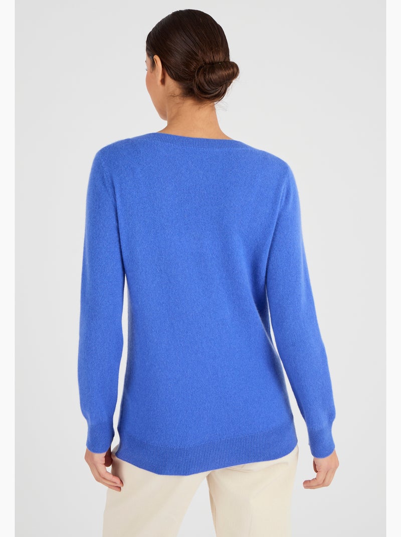 Pull pur cachemire - Damart Bleu - Kiabi