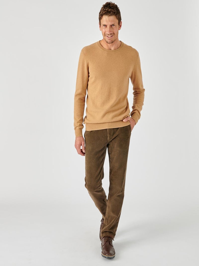 Pull pur cachemire - Damart Marron - Kiabi