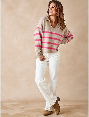 Pull pure laine col polo - DAXON