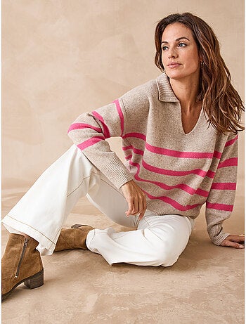 Pull pure laine col polo - DAXON