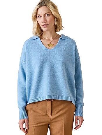 Pull pure laine col polo - DAXON