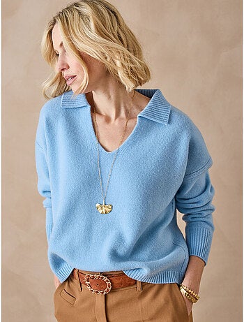 Pull pure laine col polo - DAXON