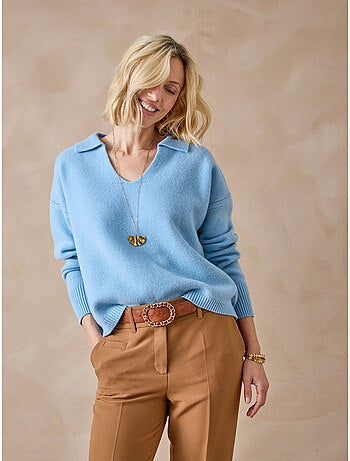 Pull pure laine col polo - DAXON