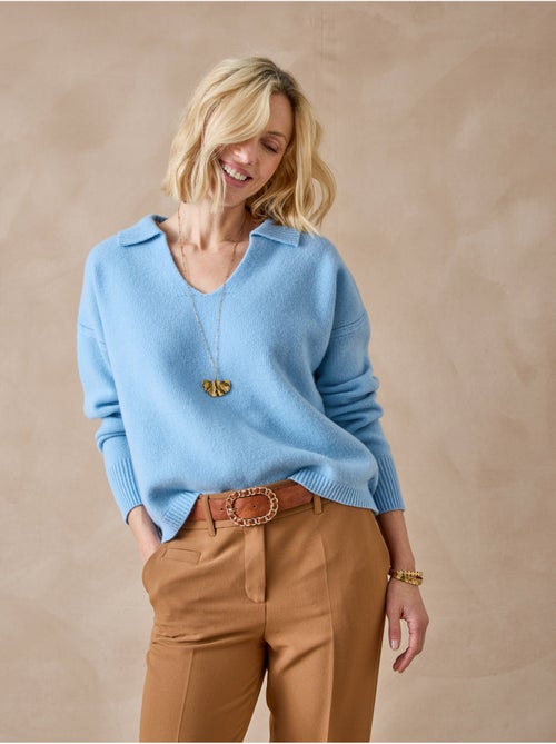 Pull pure laine col polo - DAXON - Kiabi