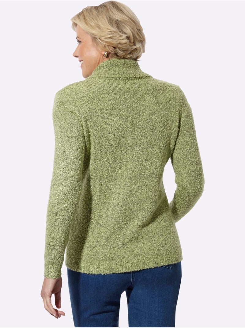 Pull Qualité Bouclée Chaude - Taille Standard - Witt Vert tilleul - Kiabi