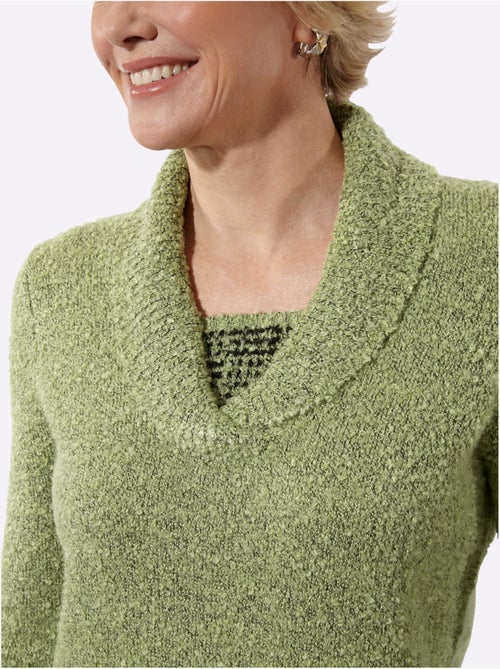 Pull Qualité Bouclée Chaude - Taille Standard - Witt - Kiabi Pull Qualité Bouclée Chaude - Taille Standard - Witt - Kiabi