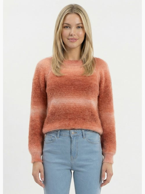 Pull raglan maille poilue effet tie & dye - Afibel - Kiabi