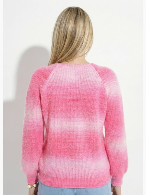 Pull raglan maille poilue effet tie & dye - Afibel - Kiabi