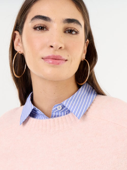 Pull rallongé en maille moulinée - Kiabi