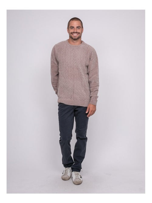 Pull ras de cou avec torsades liturin - Kiabi