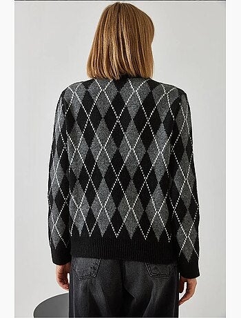 Pull ras du cou à motif losanges lucci
