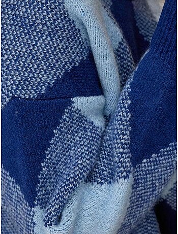 Pull ras du cou à motifs diamants