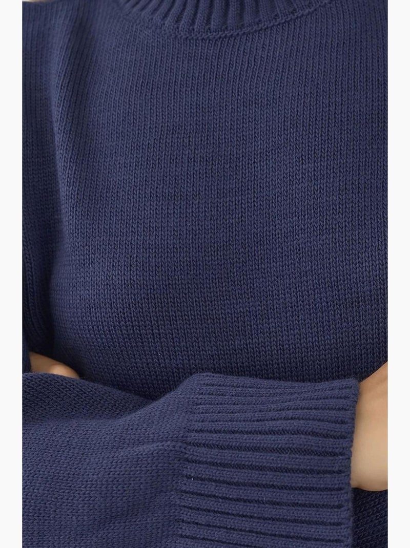 Pull ras du cou confortable hiccup Bleu nuit - Kiabi