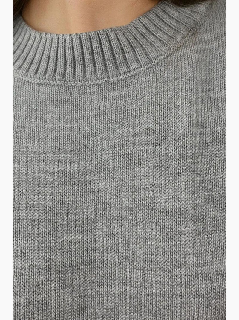 Pull ras du cou confortable hiccup Gris clair - Kiabi