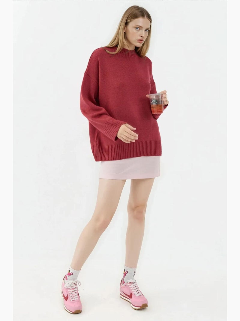 Pull ras du cou confortable hiccup Rose foncé - Kiabi