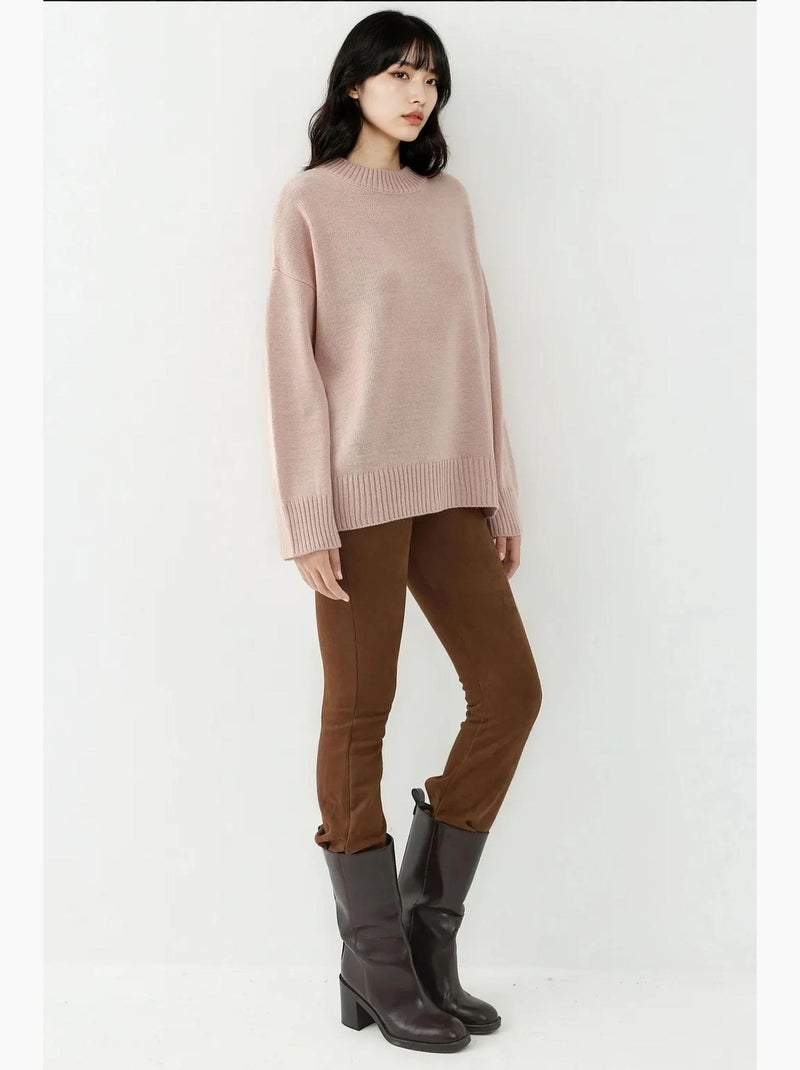 Pull ras du cou confortable hiccup Rose pâle - Kiabi