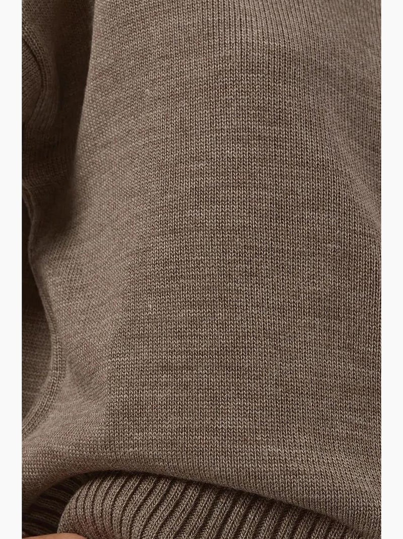 Pull ras du cou confortable hiccup Taupe - Kiabi