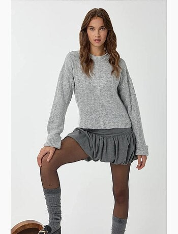 Pull ras du cou coupe décontractée hiccup
