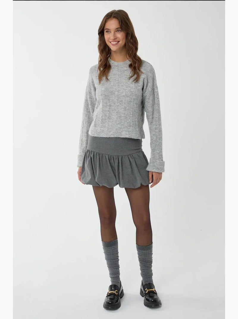 Pull ras du cou coupe décontractée hiccup Gris - Kiabi