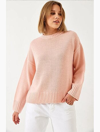 Pull ras du cou en maille lucci