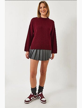 Pull ras du cou en maille lucci