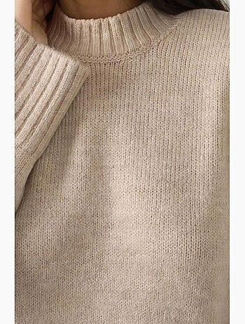 Pull ras du cou en tricot épais hiccup
