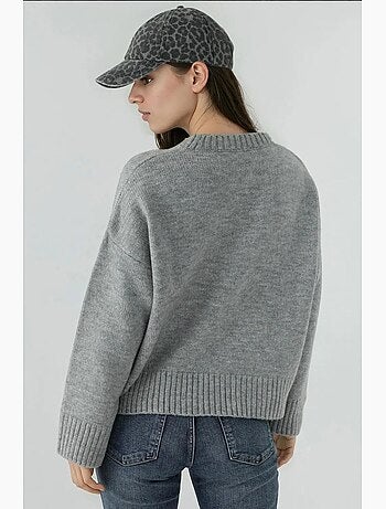 Pull ras du cou en tricot épais hiccup